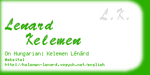 lenard kelemen business card